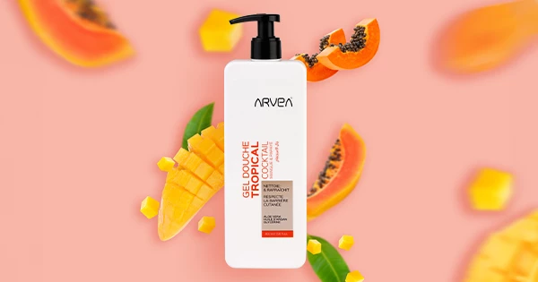 SHOWER GEL TROPICAL COCKTAIL MANGUE &amp;amp; PAPAYE 400 ML - ARVEA Tunisia